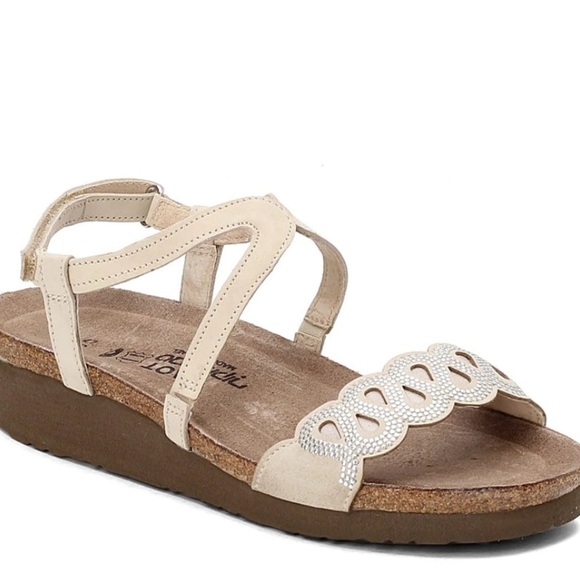 NAOT Women's Addie Leather Low Heel Comfortable Sandal - Picture 1 of 9